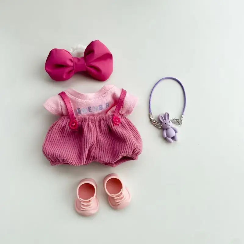 Labubu Lychee Berry Baby Clothes With Bow Tie And Suspenders