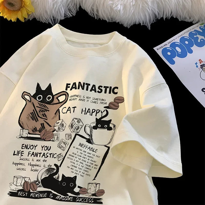 Cartoon Cat T-Shirt