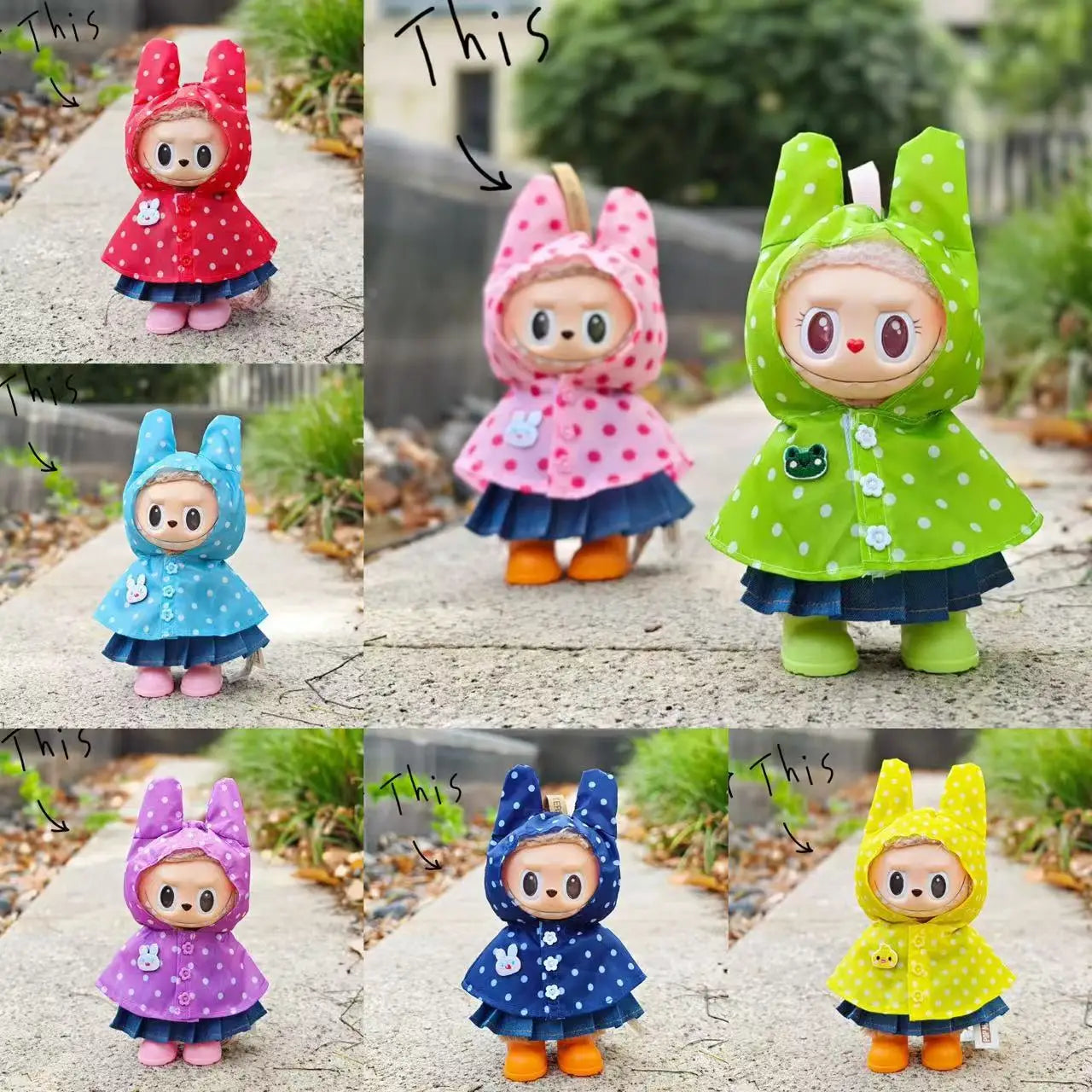 Labubu Raincoat Variety of oClors
