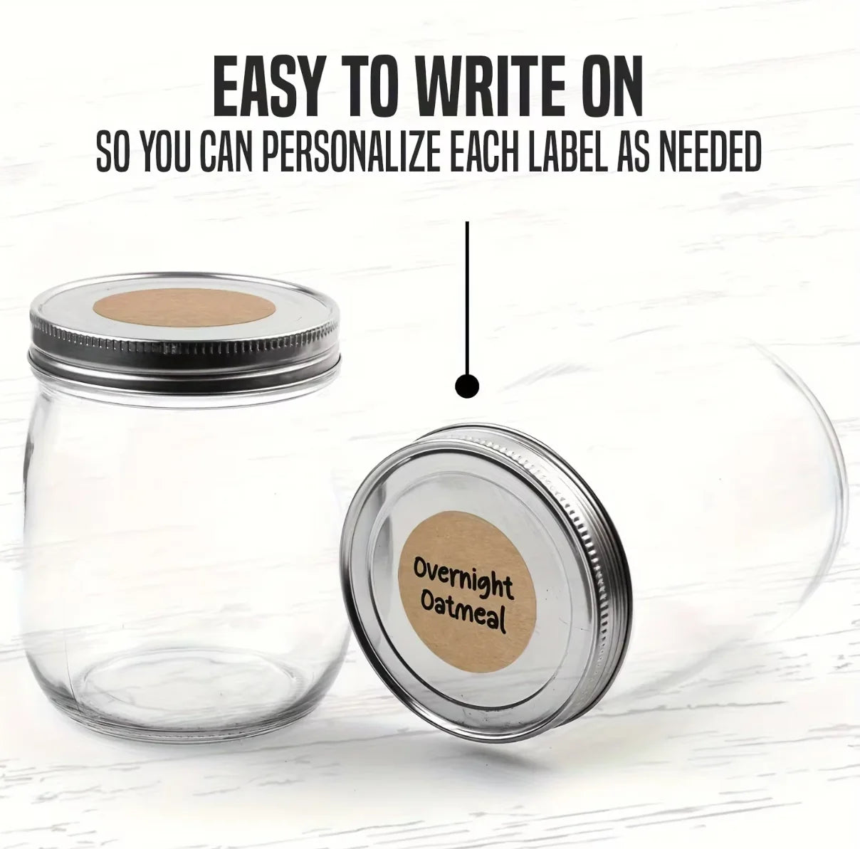 2.5/3.8/5cm 500PCs/Roll Kraft Round Stickers Self-adhesive Label Paper Sticker Classification Name Personalized Labels Stickers