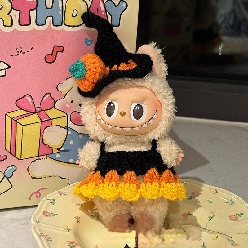Labubu Crochet Halloween Outfit Set