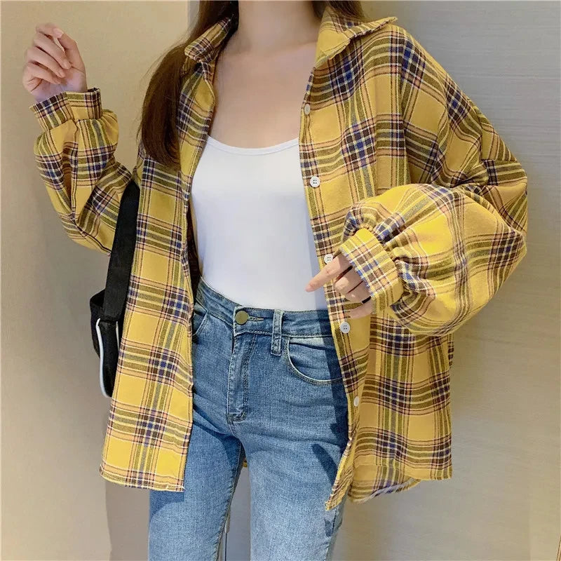 Vintage Plaid Long Sleeve Shirt