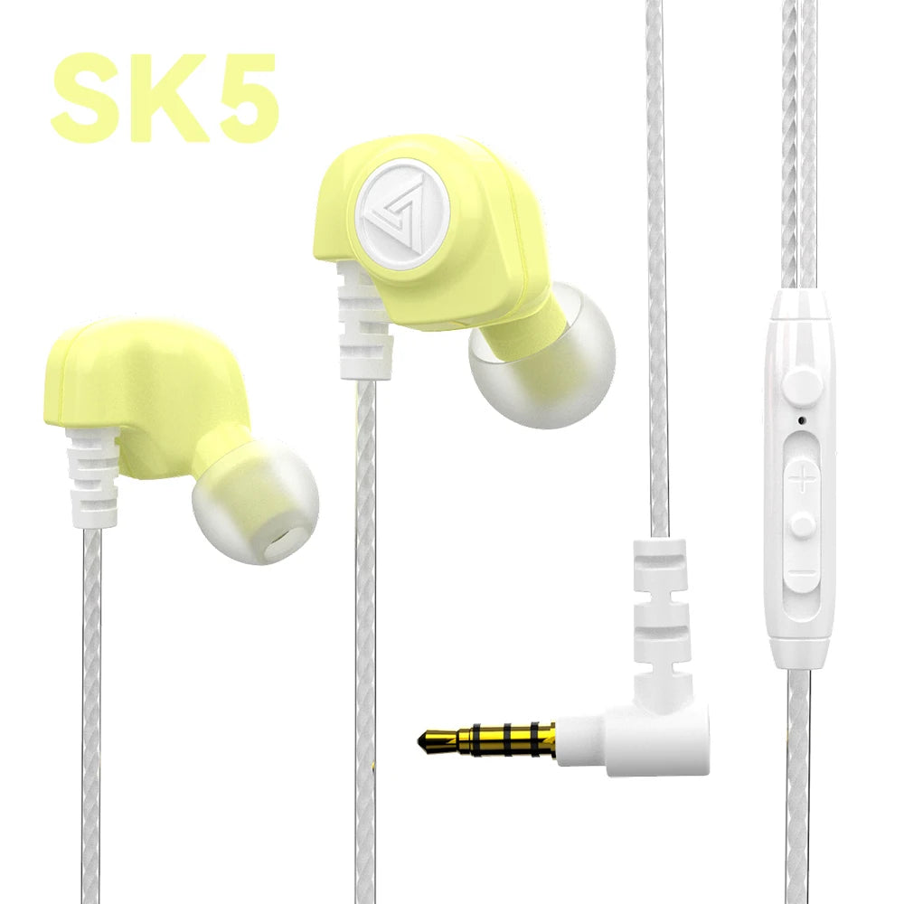 New Sport Headset with Microphone 3.5mm Wired Headphones QKZ AK6 In Ear Earphone for iPhone In Ear Mic Stereo Race Headset