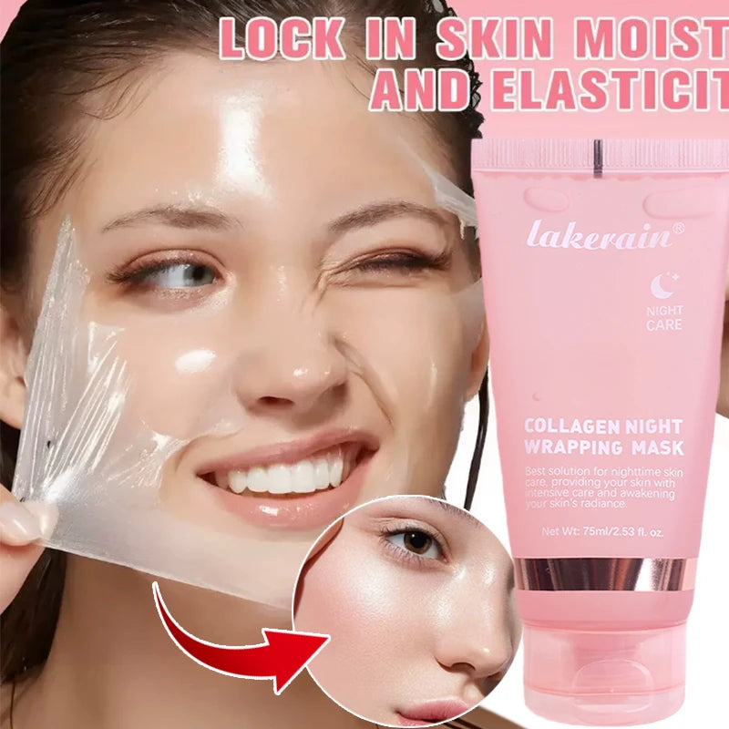 Night Collagen Peel-off Facial Mask with Brush