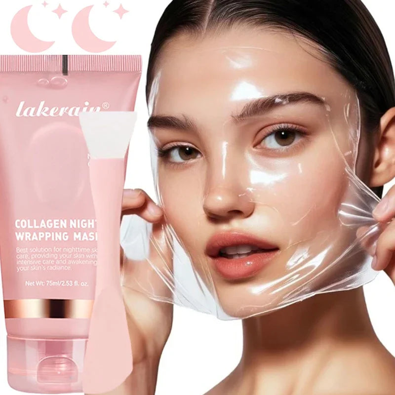Night Collagen Peel-off Facial Mask with Brush