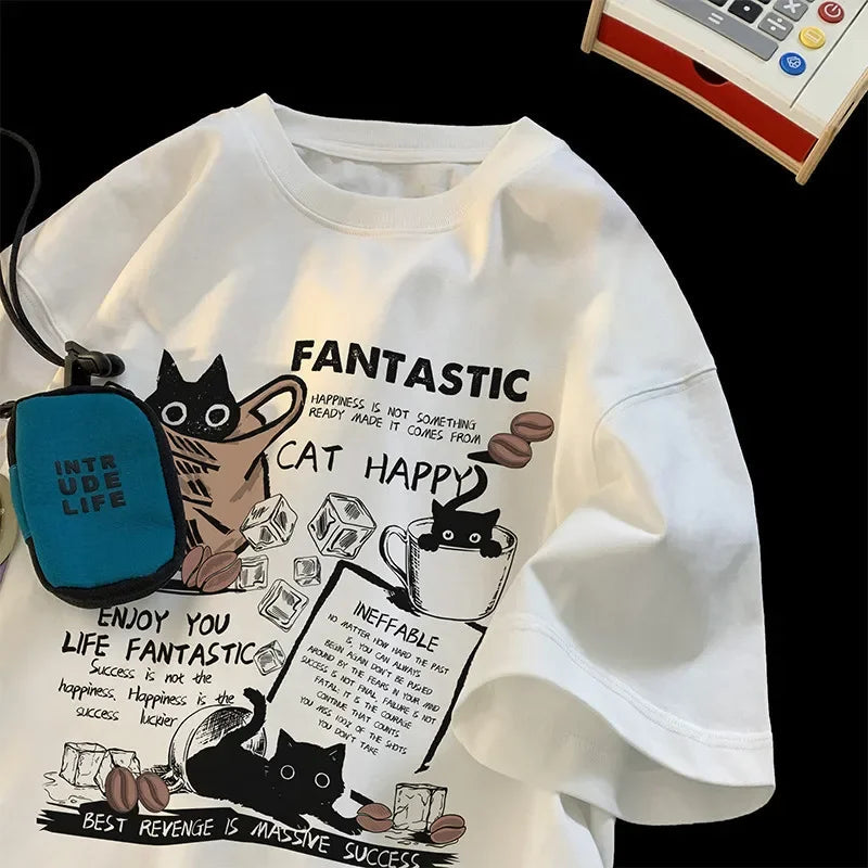Cartoon Cat T-Shirt