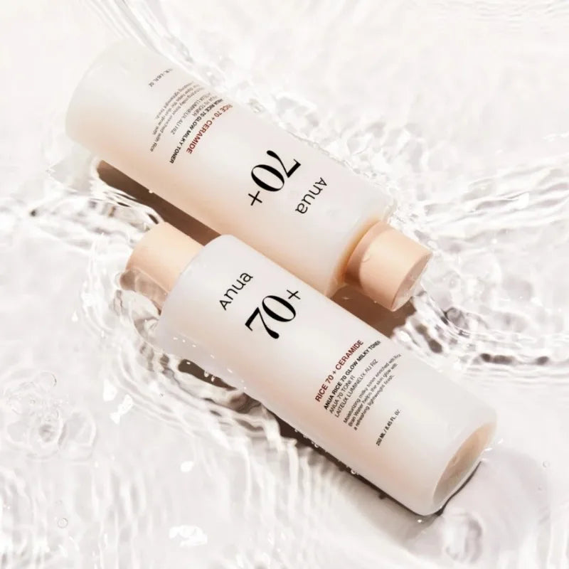 Anua Rice 70 Glowing Milky Toner Brightening Niacinamide Serum