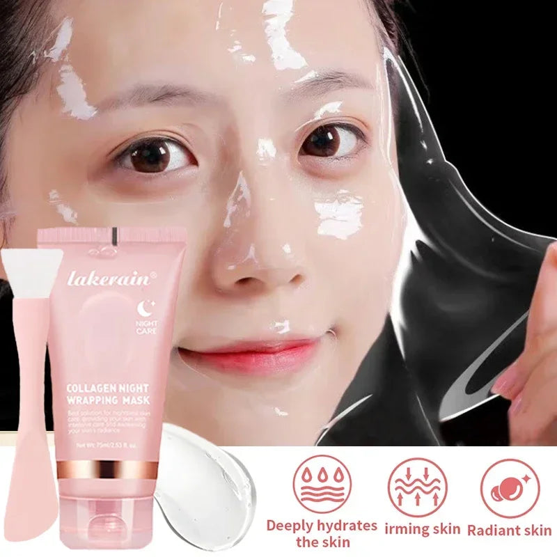 Night Collagen Peel-off Facial Mask with Brush