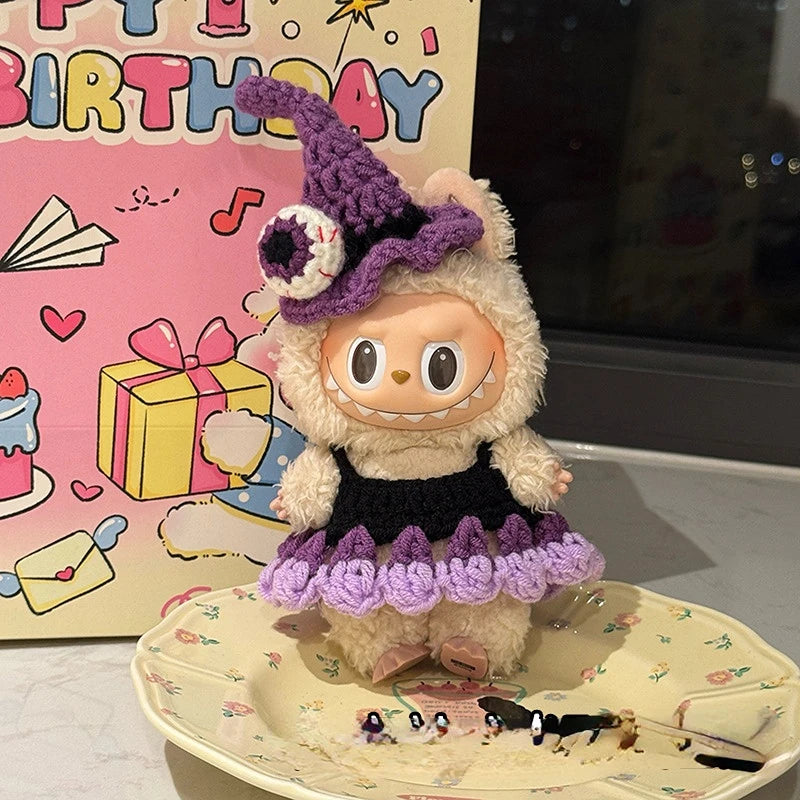 Labubu Crochet Halloween Outfit Set