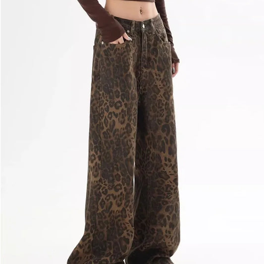 American Vintage Leopard Print Jeans