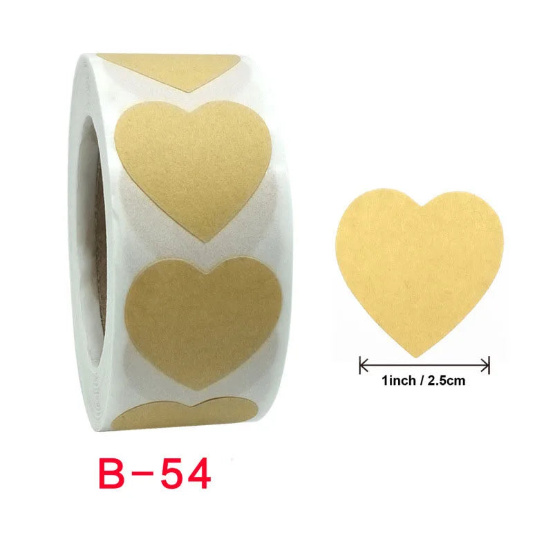 2.5/3.8/5cm 500PCs/Roll Kraft Round Stickers Self-adhesive Label Paper Sticker Classification Name Personalized Labels Stickers