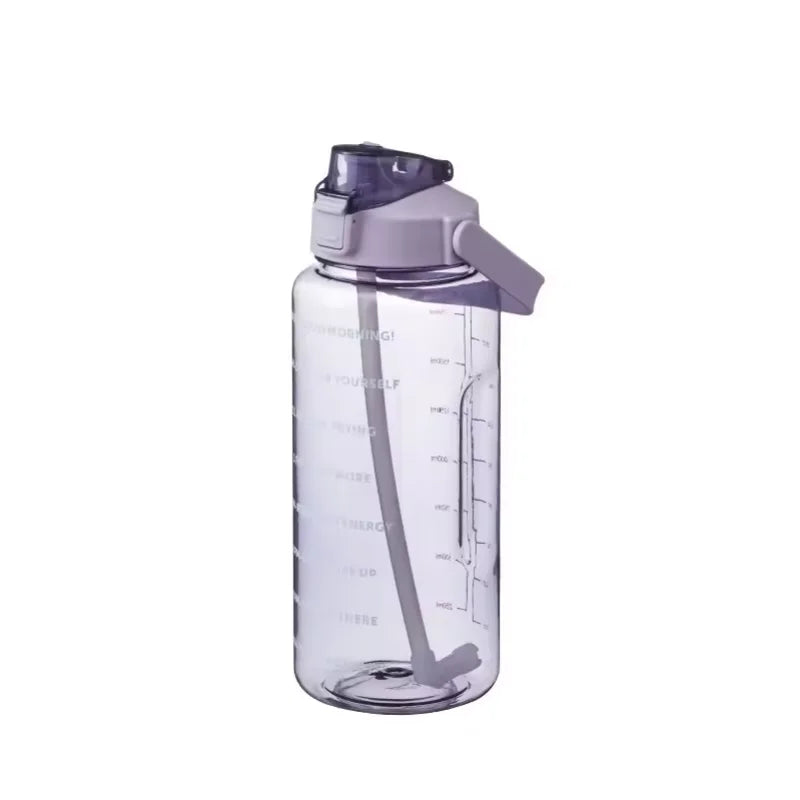 2 Liters Straw Plastic Water Bottle
