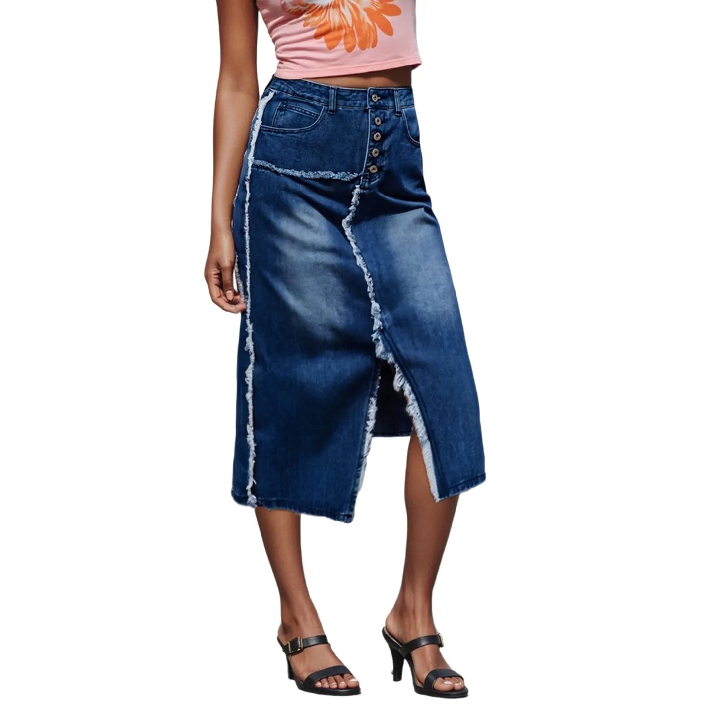 Women s Denim Midi Skirts