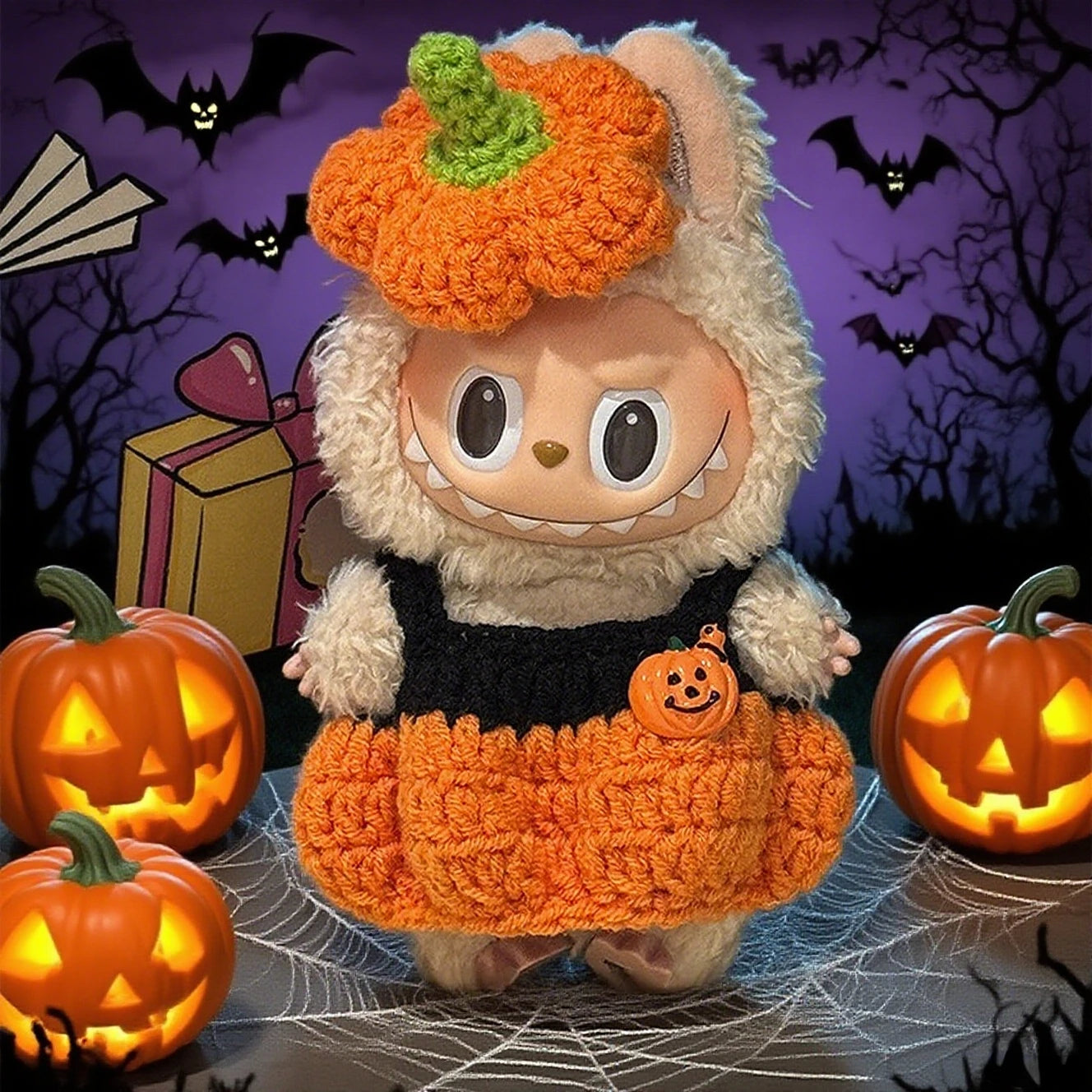 Labubu Crochet Halloween Outfit Set