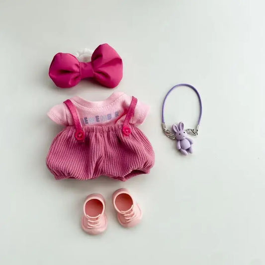 Labubu Lychee Berry Baby Clothes With Bow Tie And Suspenders