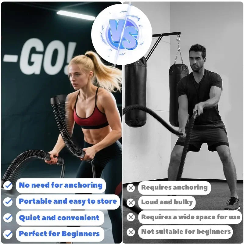 2pcs Cordless Battle Rope Power Training