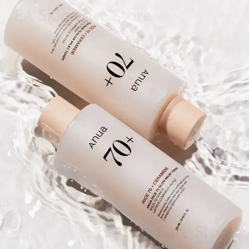 Anua Rice 70 Glowing Milky Toner Brightening Niacinamide Serum