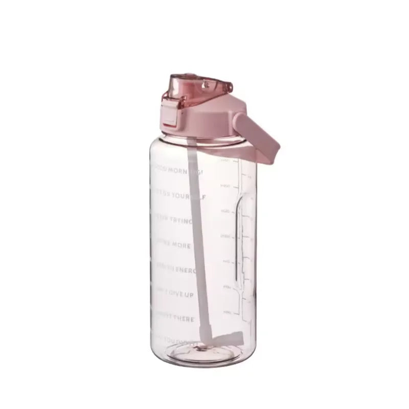 2 Liters Straw Plastic Water Bottle