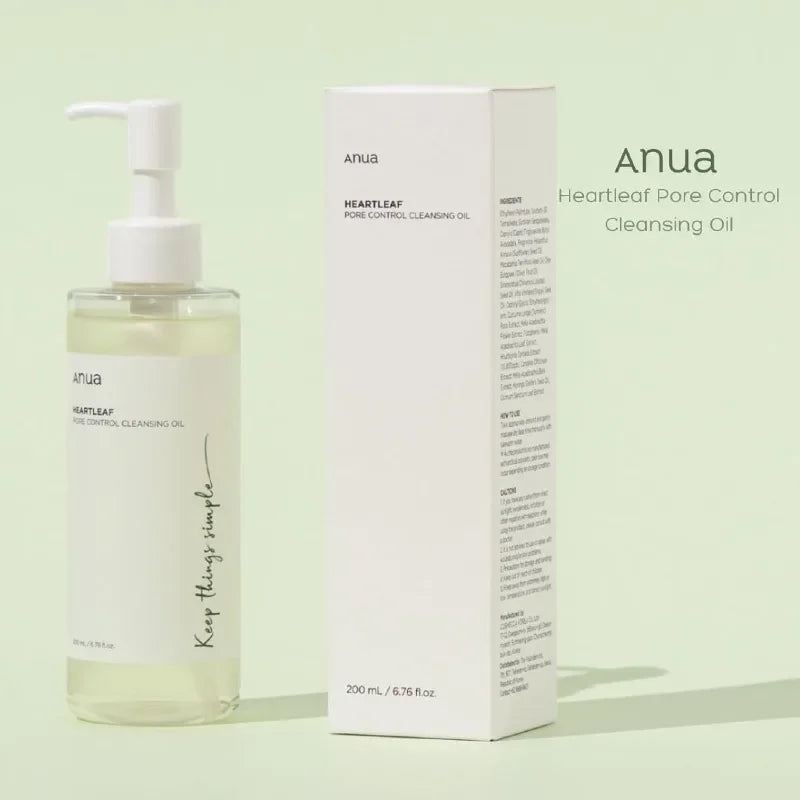 Korean Anua Skin Care Set Heartleaf  77% Toner Deep Cleansing Oil Removal