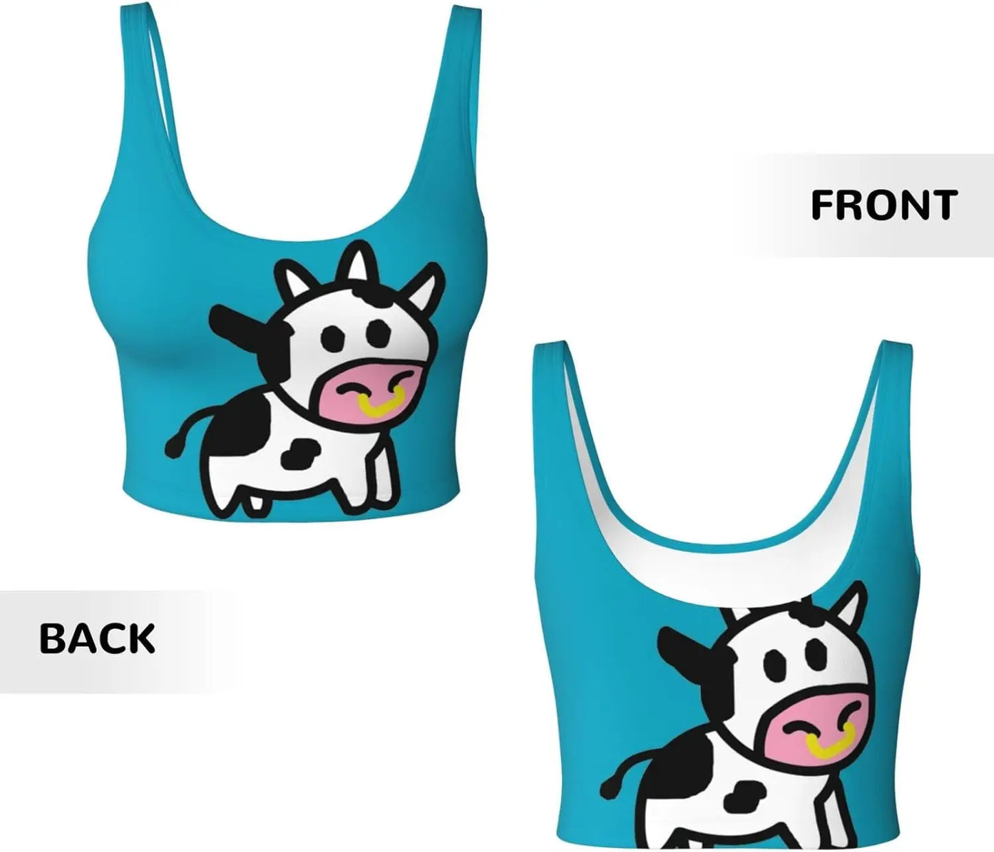 Cute Cow Print Tank Top