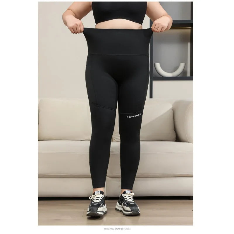 Plus Size Yoga Pants with Side Pockets