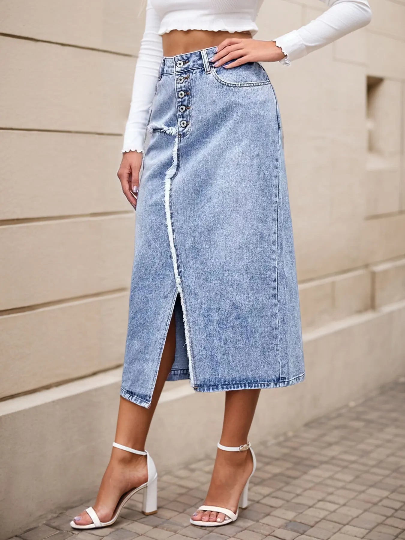 Women s Denim Midi Skirts