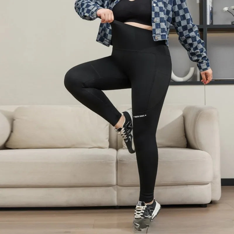 Plus Size Yoga Pants with Side Pockets