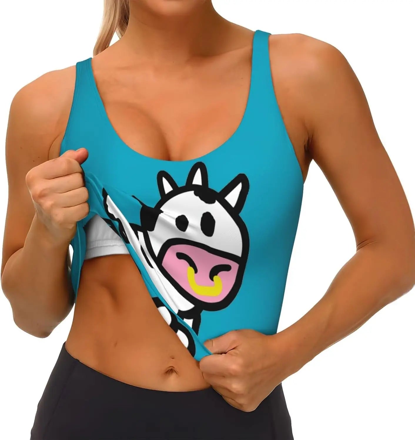 Cute Cow Print Tank Top