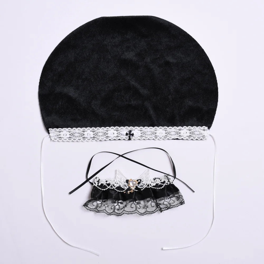 Labubu Nun Uniform With Headscarf & Shawl